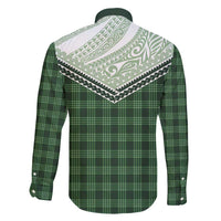 Aloha Hawaii Cowboys Paniolo Family Matching Tank Maxi Dress and Hawaiian Shirt Forest Green Palaka - Polynesian Pride