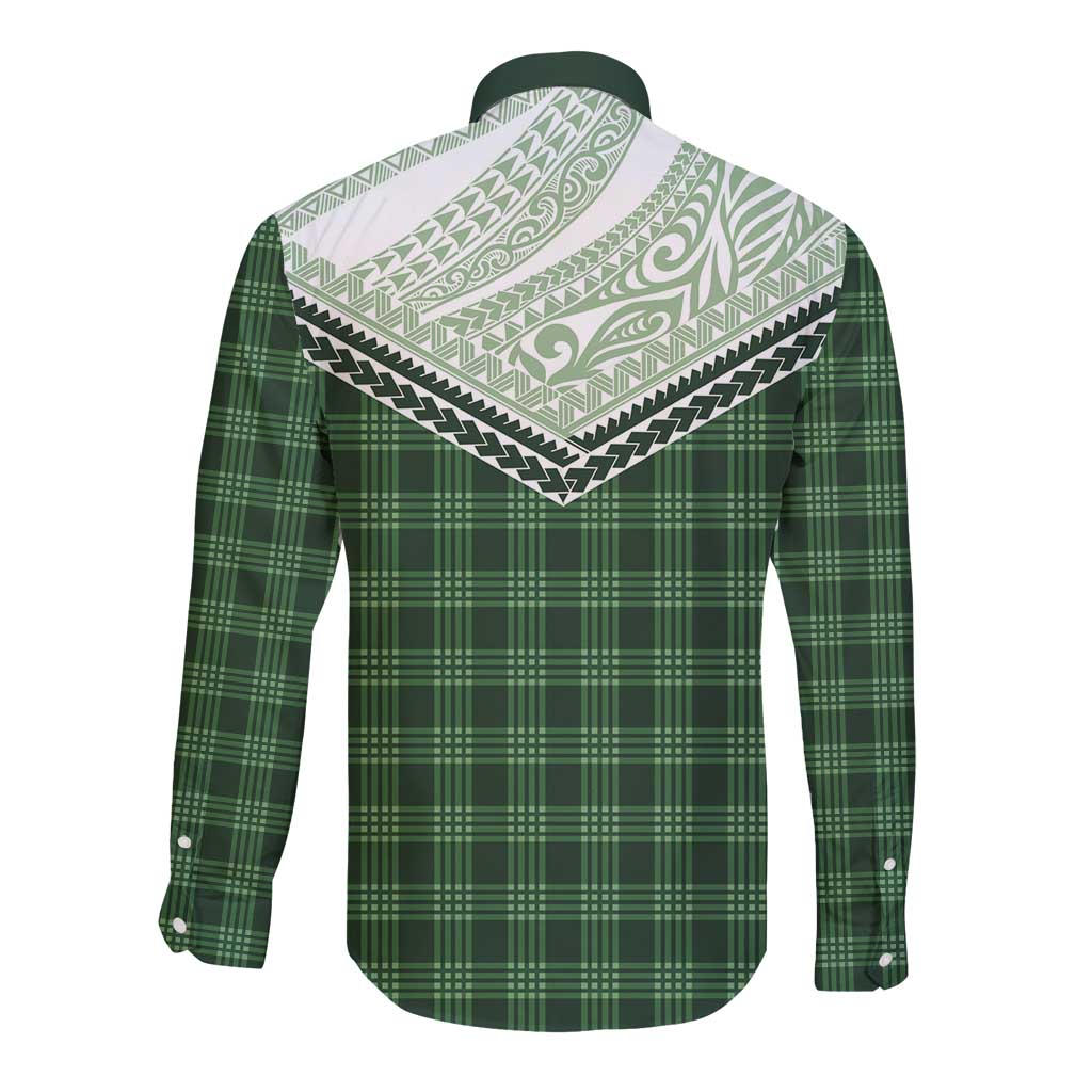 Aloha Hawaii Cowboys Paniolo Long Sleeve Button Shirt Forest Green Palaka - Polynesian Pride