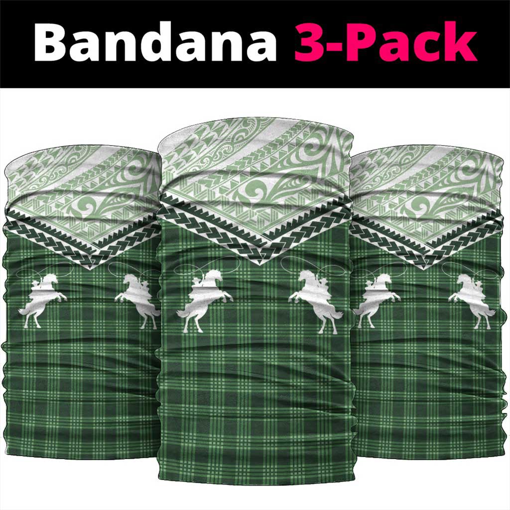 Aloha Hawaii Cowboys Paniolo Neck Gaiter Forest Green Palaka - Polynesian Pride