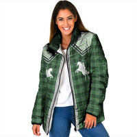 Aloha Hawaii Cowboys Paniolo Padded Jacket Forest Green Palaka - Polynesian Pride