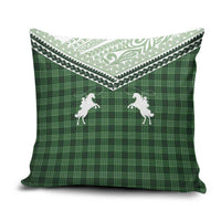 Aloha Hawaii Cowboys Paniolo Pillow Cover Forest Green Palaka - Polynesian Pride