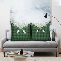 Aloha Hawaii Cowboys Paniolo Pillow Cover Forest Green Palaka - Polynesian Pride