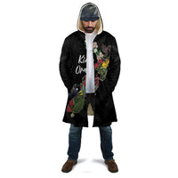 Kia Ora New Zealand Floral Personalized Cloak Black - Polynesian Pride