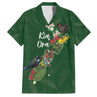 Kia Ora New Zealand Floral Personalized Hawaiian Shirt Sage Green - Polynesian Pride