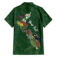 Kia Ora New Zealand Floral Personalized Hawaiian Shirt Sage Green - Polynesian Pride