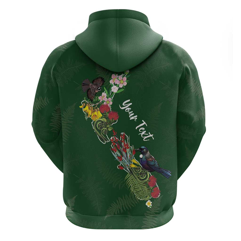 Kia Ora New Zealand Floral Personalized Hoodie Sage Green - Polynesian Pride