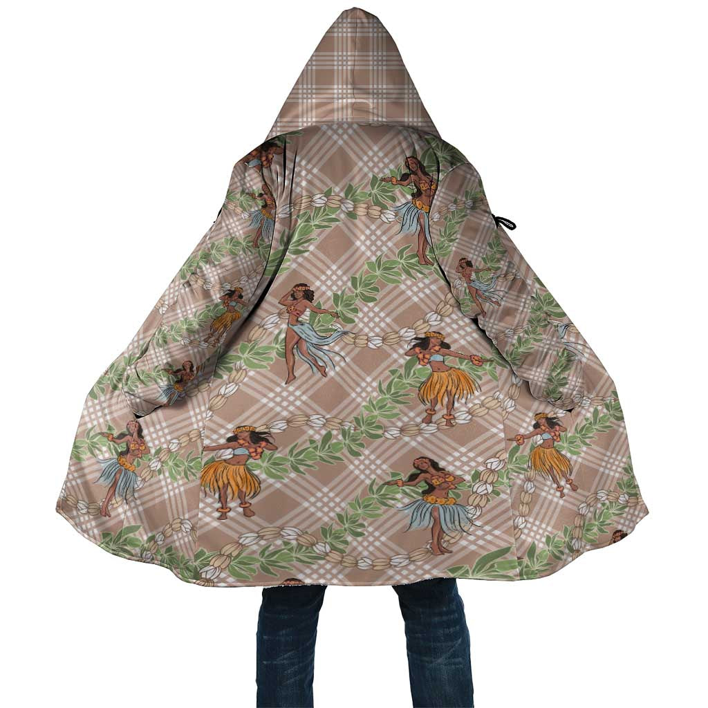 Beige Palaka Hula Girls Seamless Hawaii Aloha Cloak - Polynesian Pride