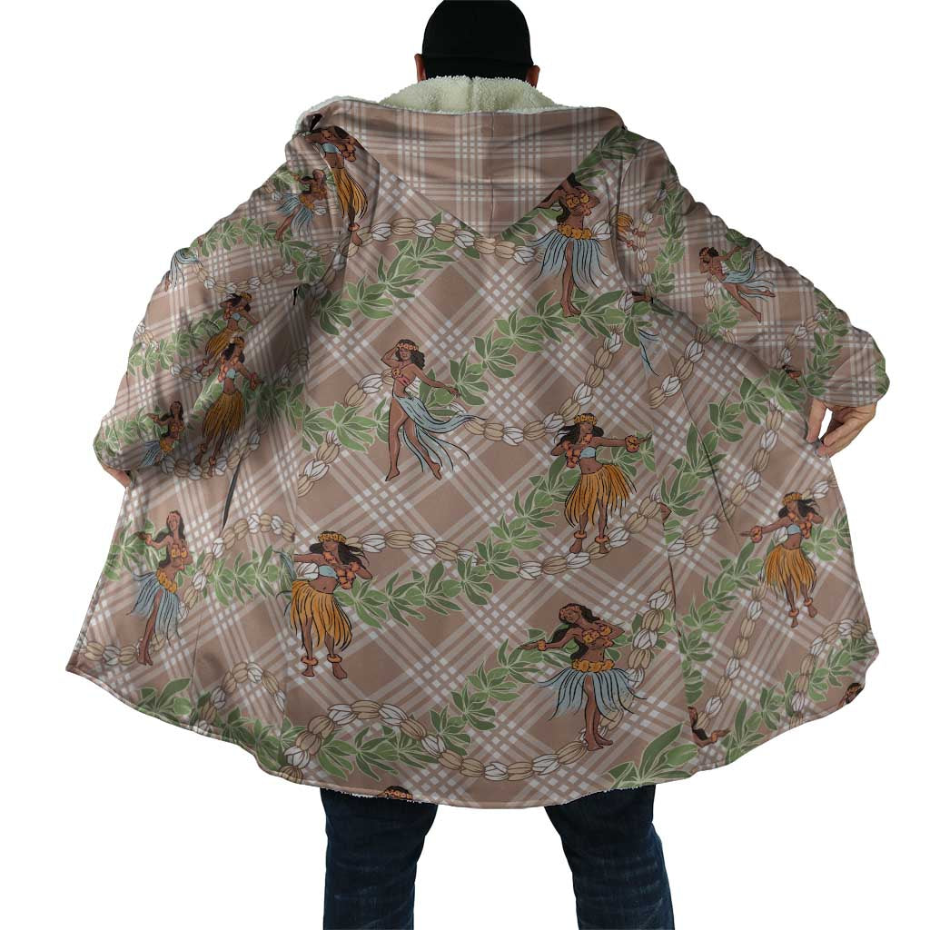 Beige Palaka Hula Girls Seamless Hawaii Aloha Cloak - Polynesian Pride