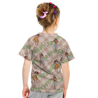Beige Palaka Hula Girls Seamless Hawaii Aloha Kid T Shirt LT7 - Polynesian Pride
