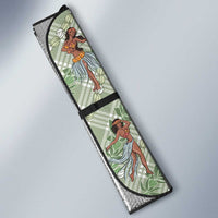 Mint Palaka Hula Girls Seamless Hawaii Aloha Auto Sun Shade LT7 - Polynesian Pride
