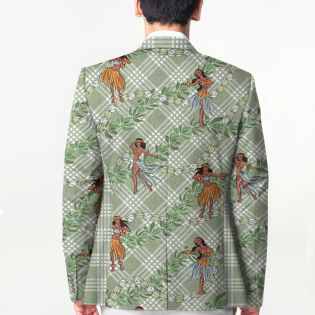 Mint Palaka Hula Girls Seamless Hawaii Aloha Blazer - Polynesian Pride