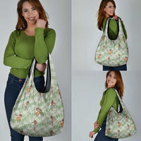Mint Palaka Hula Girls Seamless Hawaii Aloha Grocery Bag - Polynesian Pride