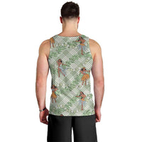Mint Palaka Hula Girls Seamless Hawaii Aloha Men Tank Top - Polynesian Pride