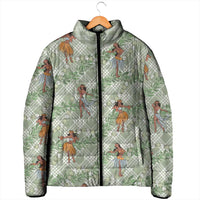 Mint Palaka Hula Girls Seamless Hawaii Aloha Padded Jacket LT7 - Polynesian Pride