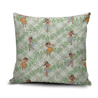 Mint Palaka Hula Girls Seamless Hawaii Aloha Pillow Cover - Polynesian Pride