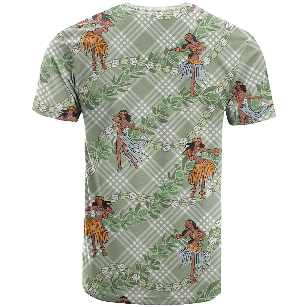 Mint Palaka Hula Girls Seamless Hawaii Aloha T Shirt - Polynesian Pride