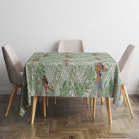 Mint Palaka Hula Girls Seamless Hawaii Aloha Tablecloth - Polynesian Pride