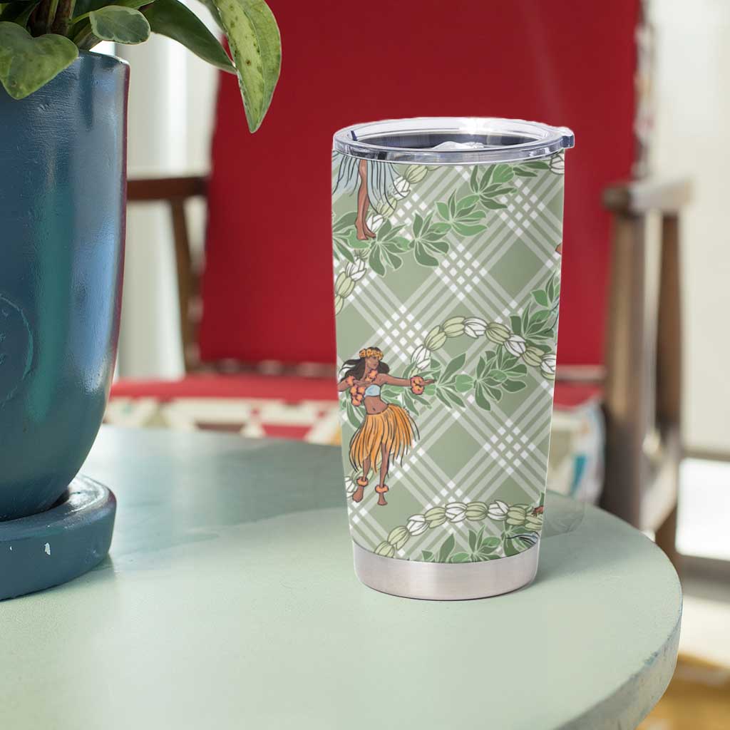 Mint Palaka Hula Girls Seamless Hawaii Aloha Tumbler Cup - Polynesian Pride