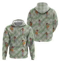 Mint Palaka Hula Girls Seamless Hawaii Aloha Zip Hoodie LT7 - Polynesian Pride