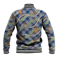 Navy Blue Palaka Hula Girls Seamless Hawaii Aloha Baseball Jacket LT7 - Polynesian Pride