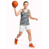 Navy Blue Palaka Hula Girls Seamless Hawaii Aloha Basketball Jersey LT7 - Polynesian Pride