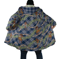 Navy Blue Palaka Hula Girls Seamless Hawaii Aloha Cloak - Polynesian Pride