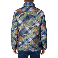 Navy Blue Palaka Hula Girls Seamless Hawaii Aloha Padded Jacket LT7 - Polynesian Pride