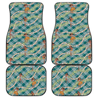Teal Palaka Hula Girls Seamless Hawaii Aloha Car Mats - Polynesian Pride