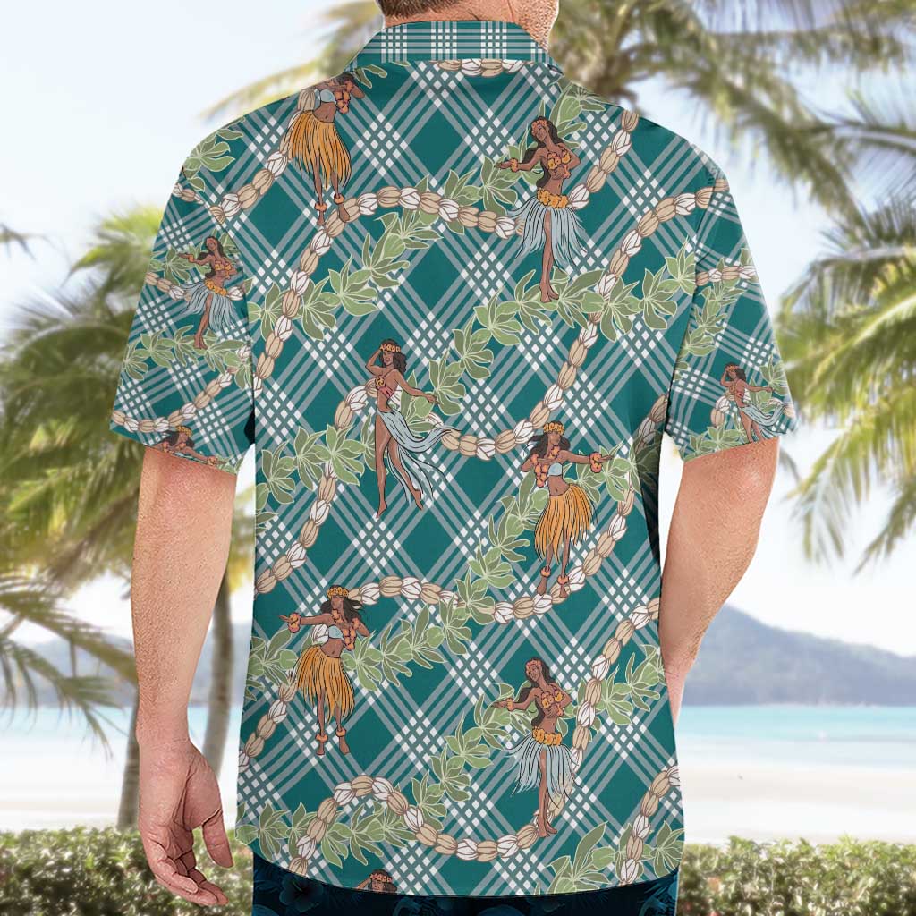 Teal Palaka Hula Girls Seamless Hawaii Aloha Hawaiian Shirt - Polynesian Pride