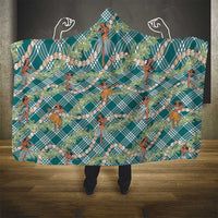 Teal Palaka Hula Girls Seamless Hawaii Aloha Hooded Blanket - Polynesian Pride