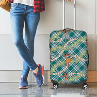 Teal Palaka Hula Girls Seamless Hawaii Aloha Luggage Cover LT7 - Polynesian Pride