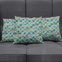 Teal Palaka Hula Girls Seamless Hawaii Aloha Pillow Cover - Polynesian Pride
