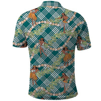 Teal Palaka Hula Girls Seamless Hawaii Aloha Polo Shirt - Polynesian Pride