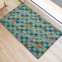 Teal Palaka Hula Girls Seamless Hawaii Aloha Rubber Doormat LT7 - Polynesian Pride