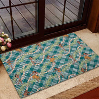 Teal Palaka Hula Girls Seamless Hawaii Aloha Rubber Doormat LT7 - Polynesian Pride