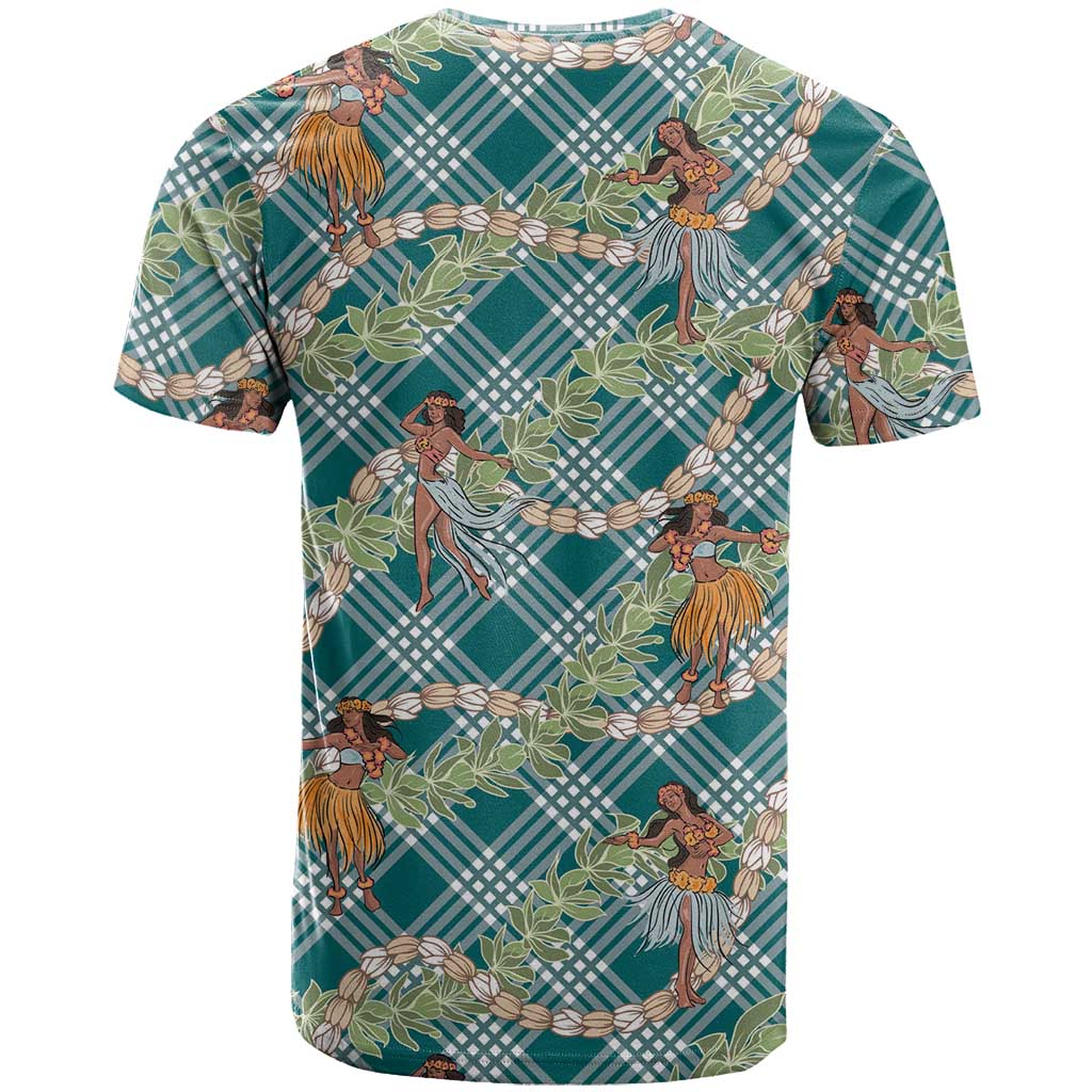 Teal Palaka Hula Girls Seamless Hawaii Aloha T Shirt - Polynesian Pride
