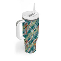 Teal Palaka Hula Girls Seamless Hawaii Aloha Tumbler With Handle LT7 - Polynesian Pride