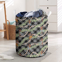 Sable Palaka Hula Girls Seamless Hawaii Aloha Laundry Basket LT7 Black - Polynesian Pride