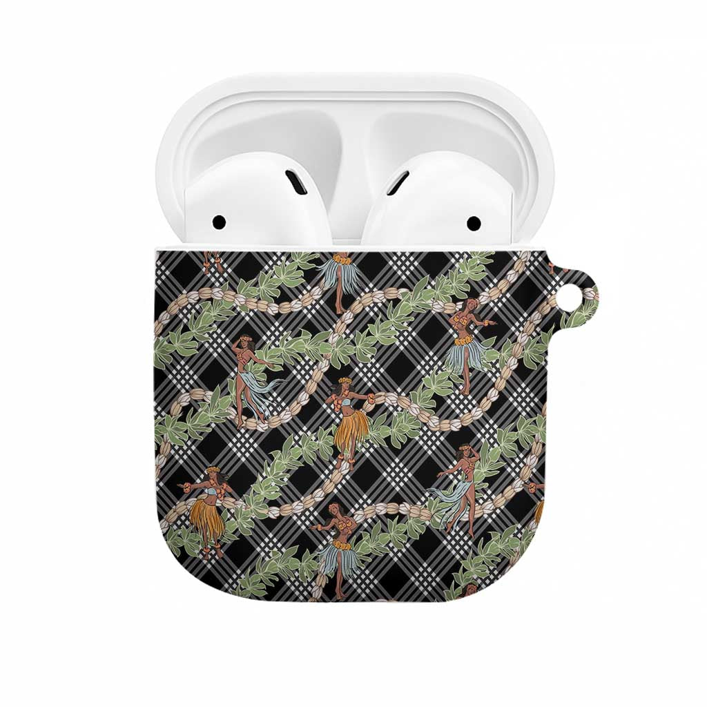 Sable Palaka Hula Girls Seamless Hawaii Aloha AirPods Case LT7 Black - Polynesian Pride