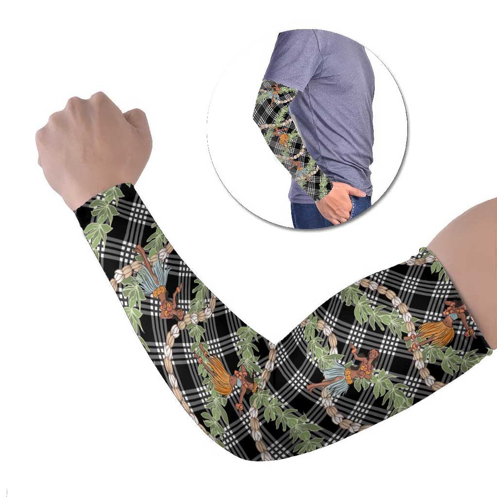 Sable Palaka Hula Girls Seamless Hawaii Aloha Arm Sleeves LT7 Set of 2 Black - Polynesian Pride
