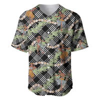 Sable Palaka Hula Girls Seamless Hawaii Aloha Baseball Jersey - Polynesian Pride