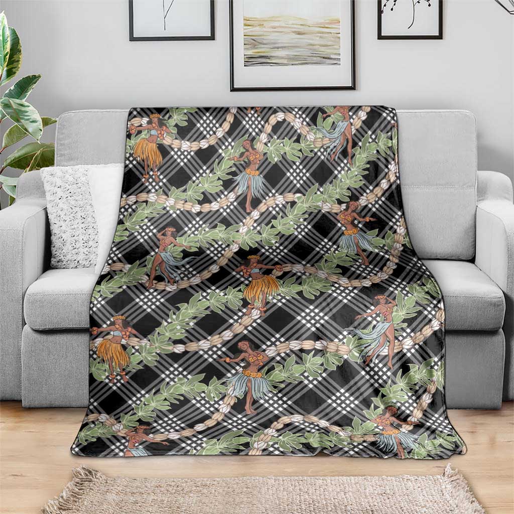 Sable Palaka Hula Girls Seamless Hawaii Aloha Blanket - Polynesian Pride