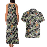 Sable Palaka Hula Girls Seamless Hawaii Aloha Couples Matching Tank Maxi Dress and Hawaiian Shirt - Polynesian Pride