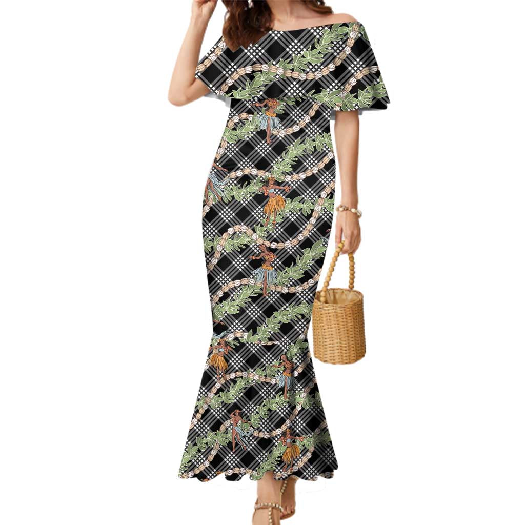 Sable Palaka Hula Girls Seamless Hawaii Aloha Family Matching Mermaid Dress and Hawaiian Shirt - Polynesian Pride
