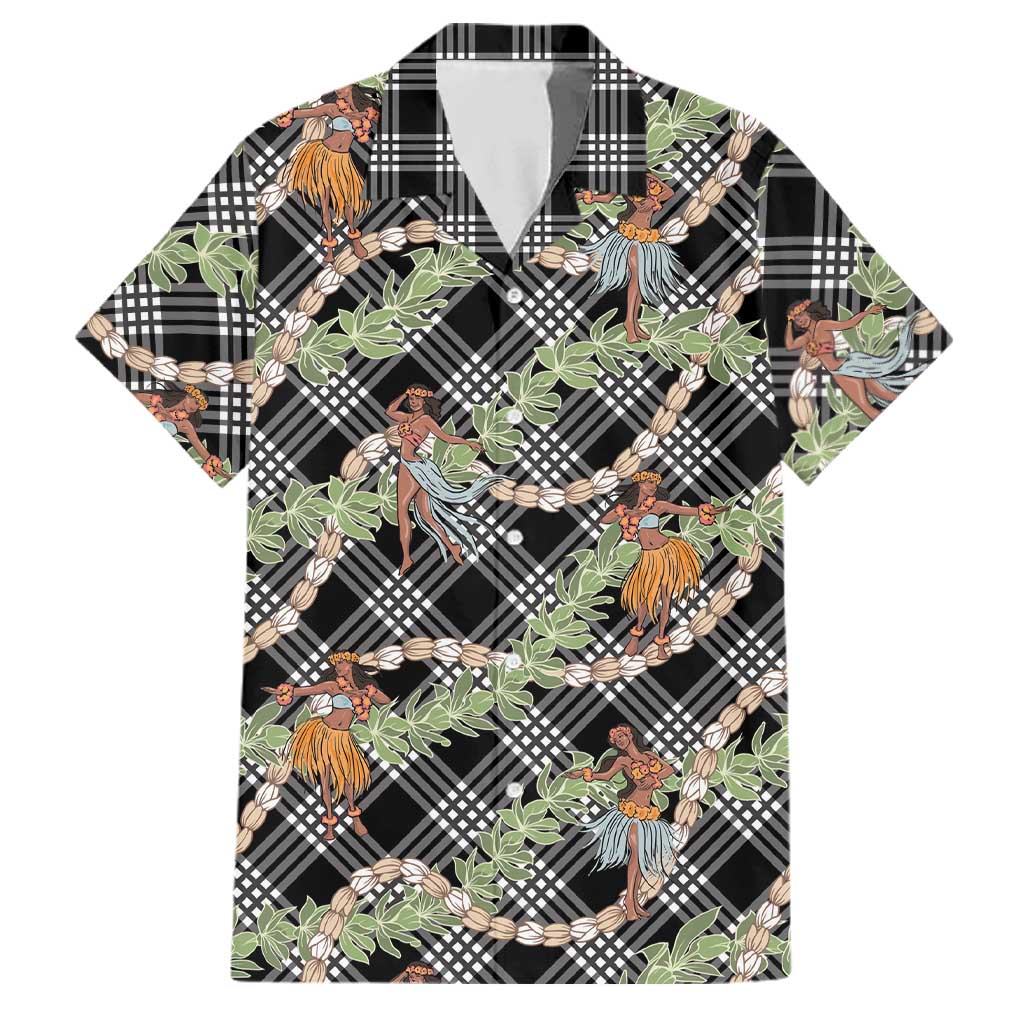 Sable Palaka Hula Girls Seamless Hawaii Aloha Family Matching Puletasi and Hawaiian Shirt - Polynesian Pride