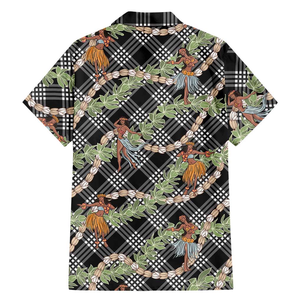 Sable Palaka Hula Girls Seamless Hawaii Aloha Family Matching Puletasi and Hawaiian Shirt - Polynesian Pride