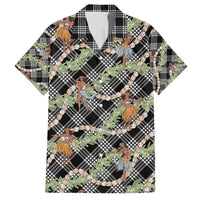 Sable Palaka Hula Girls Seamless Hawaii Aloha Family Matching Short Sleeve Bodycon Dress and Hawaiian Shirt - Polynesian Pride