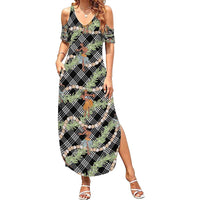 Sable Palaka Hula Girls Seamless Hawaii Aloha Family Matching Summer Maxi Dress and Hawaiian Shirt - Polynesian Pride