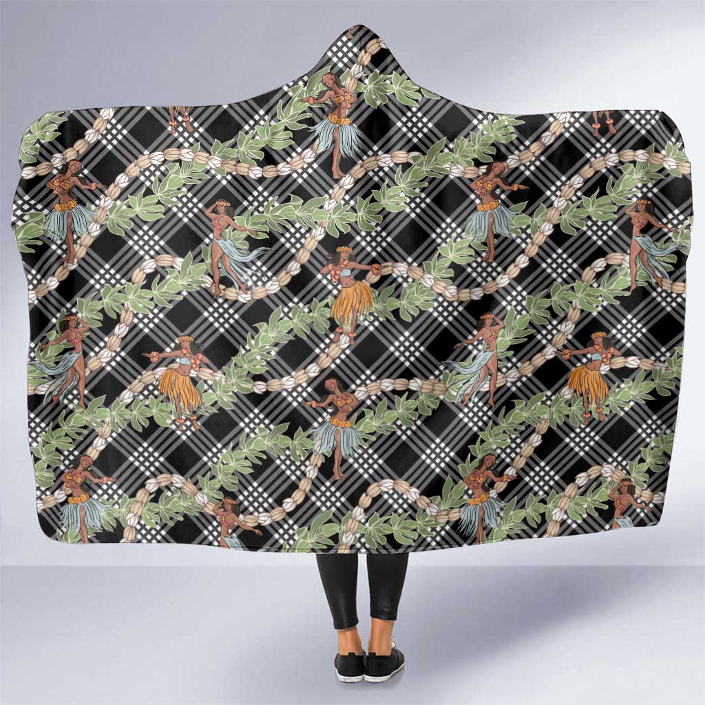 Sable Palaka Hula Girls Seamless Hawaii Aloha Hooded Blanket - Polynesian Pride