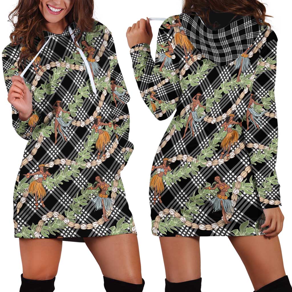 Sable Palaka Hula Girls Seamless Hawaii Aloha Hoodie Dress - Polynesian Pride